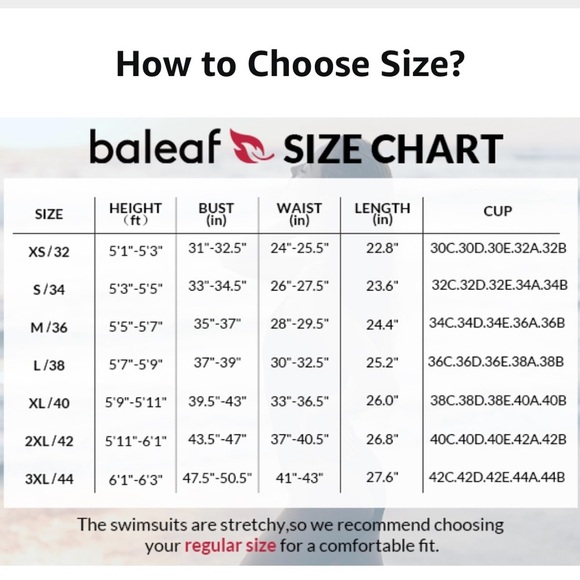 Baleaf Black One-Piece Racerback Swimsuit - Picture 8 of 8